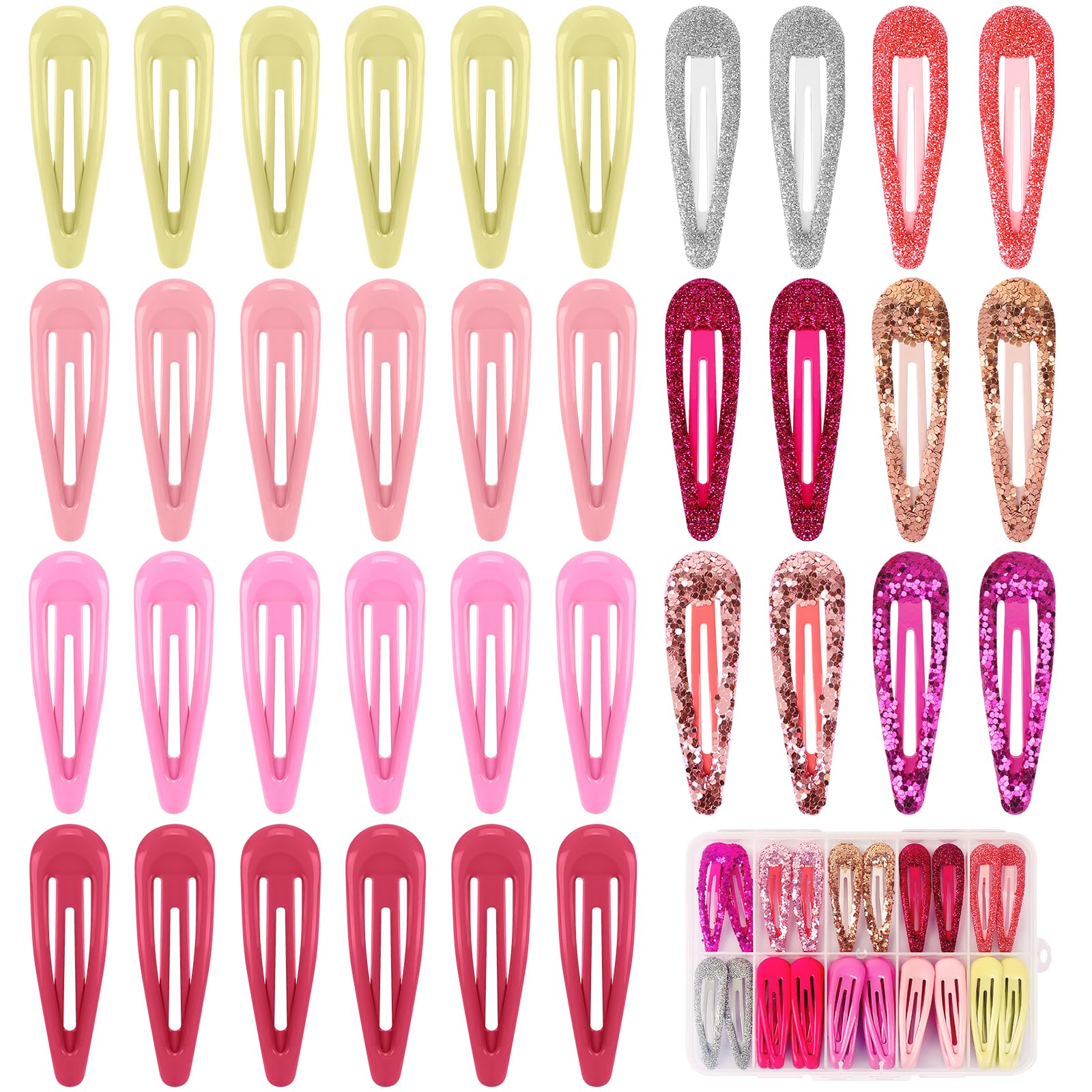 FLAREANN front packaging showing all 36 pink clips, organized and gift-ready