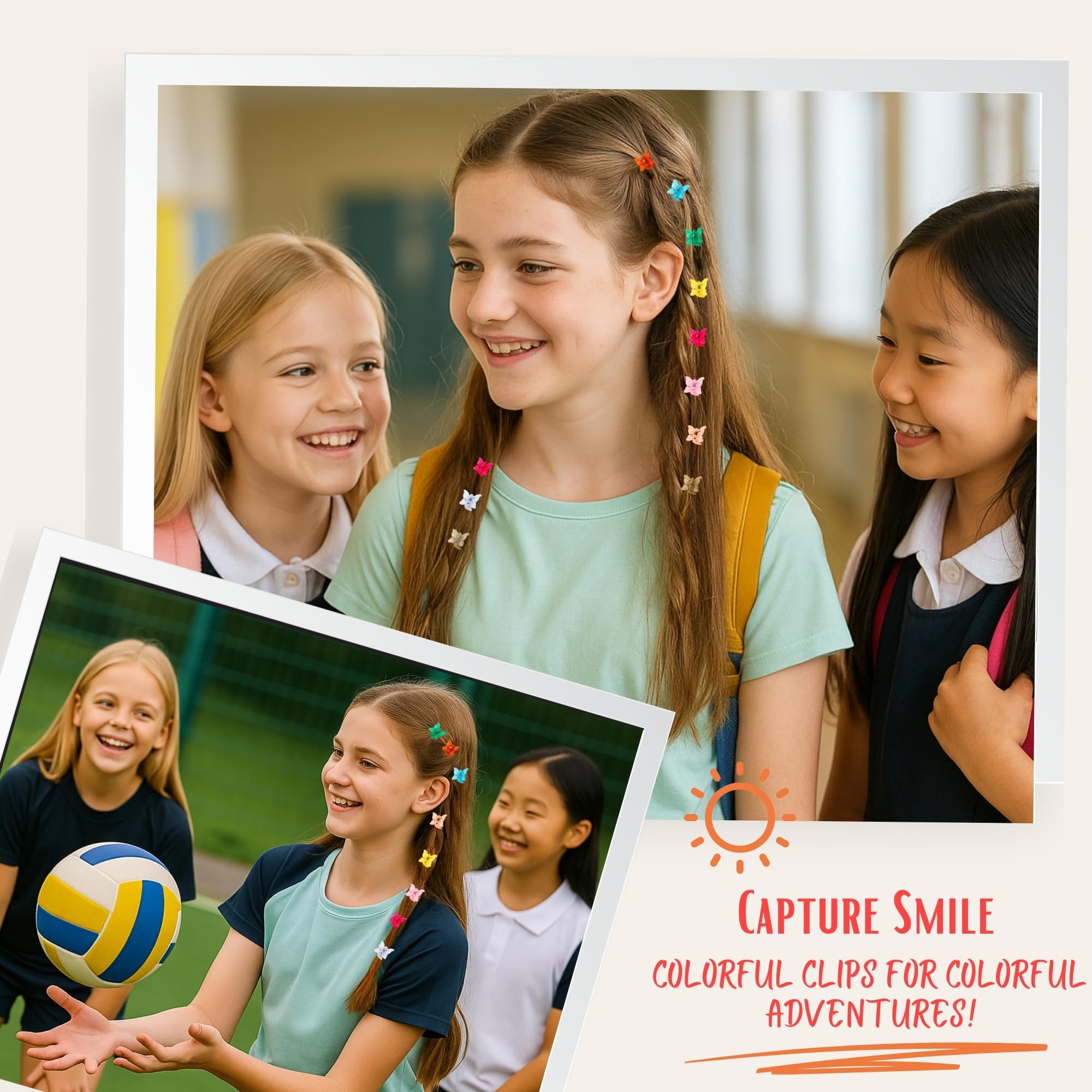 FLAREANN clips holding toddler pigtails demonstrating secure hold during play