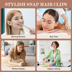 FLAREANN clips peeking from a purse, convenient for touchups on the go