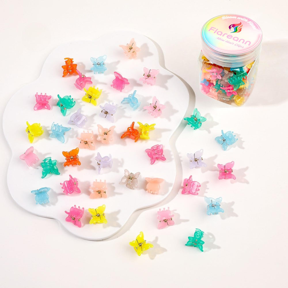 FLAREANN mix of butterfly flower and star shapes adding playful detail to hairstyles