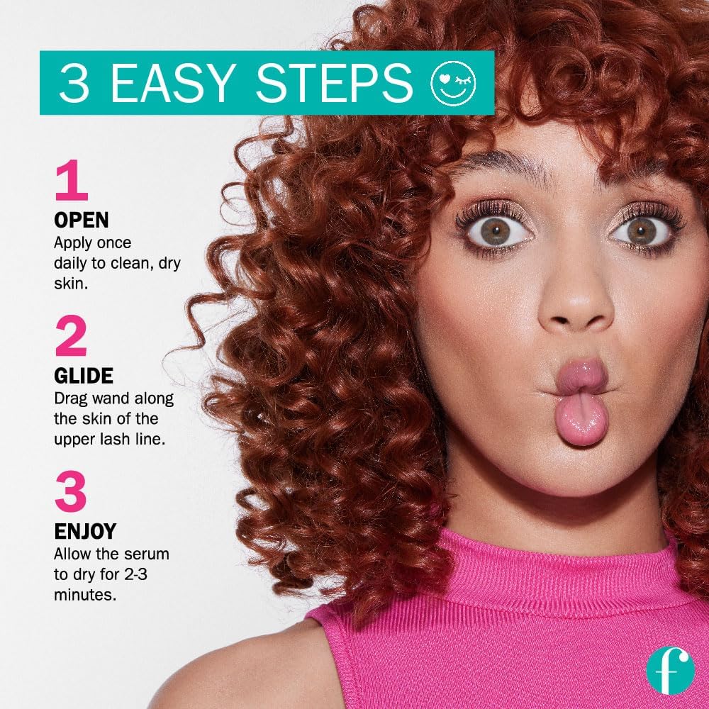FLASHSERUM applicator tip close-up illustrating precise fine-line application benefit