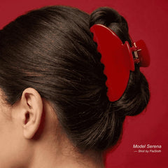 FlaSloth Cherry Red side profile highlights glossy acetate finish and secure shape