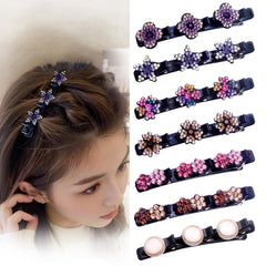 FlaSloth front packaging showing seven crystal hair clips and gift bag, elegant presentation benefit