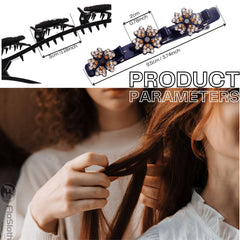 FlaSloth clip in braided hair displaying styling idea and decorative hold benefit