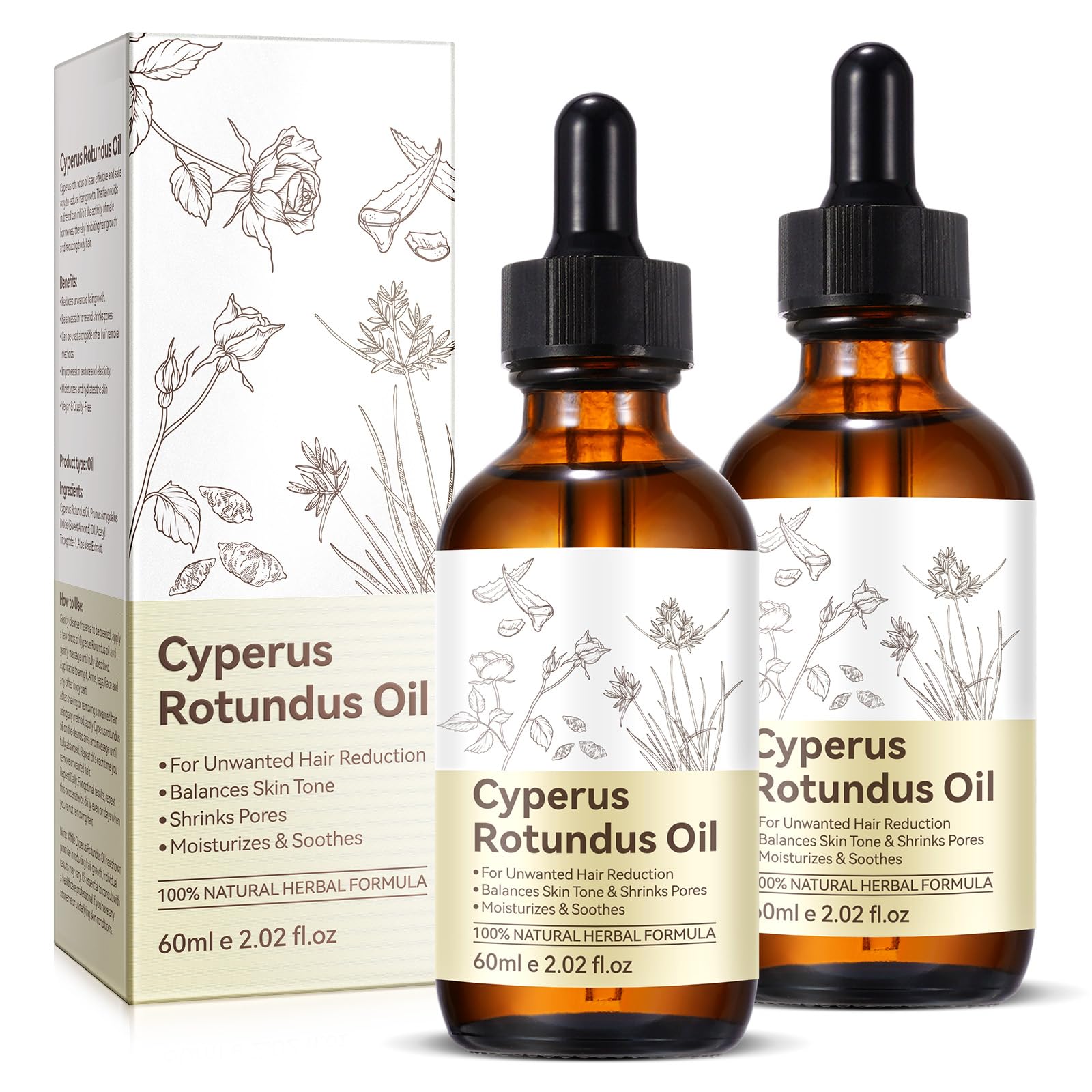 flasture front packaging showing two 60ml bottles and easy dosing benefit