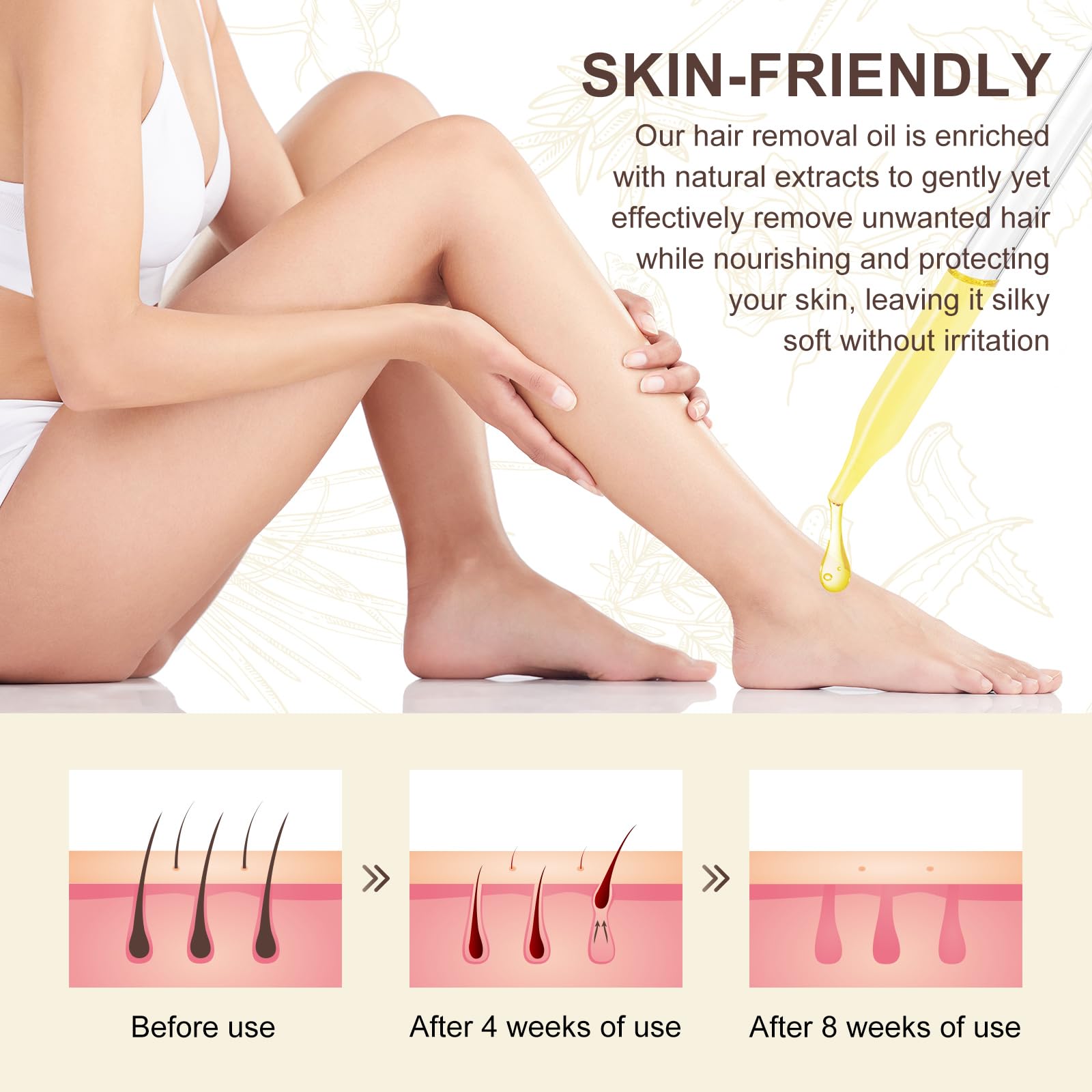 flasture oil on cotton pad post-waxing illustrating soothing effect