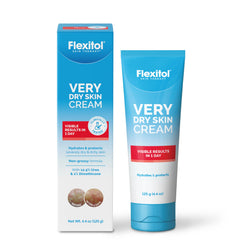 Flexitol front of tube showing product name and 4 oz size, clear identification benefit
