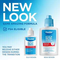 Flexitol on bathroom shelf in lifestyle scene, conveys easy daily-use convenience benefit