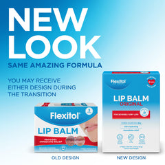 Flexitol lip balm tucked in a bag pocket showing convenient on-the-go hydration