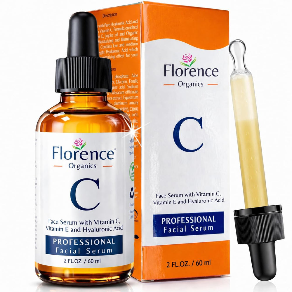Florence front bottle showing clean packaging and brightening benefits