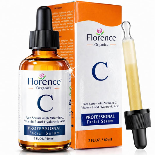 Florence front bottle showing clean packaging and brightening benefits