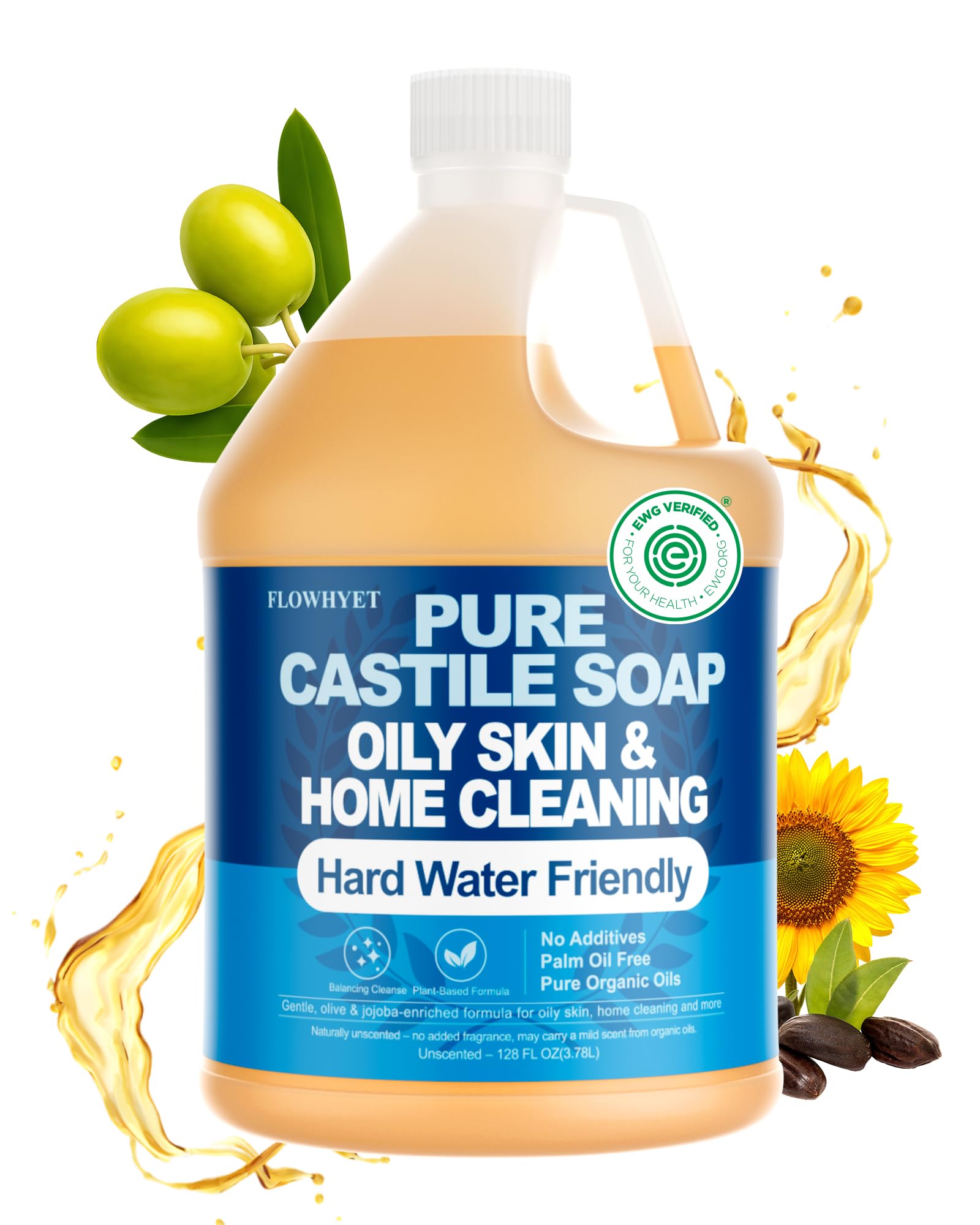 FLOWHYET gallon bottle front view showing clean packaging and size benefit