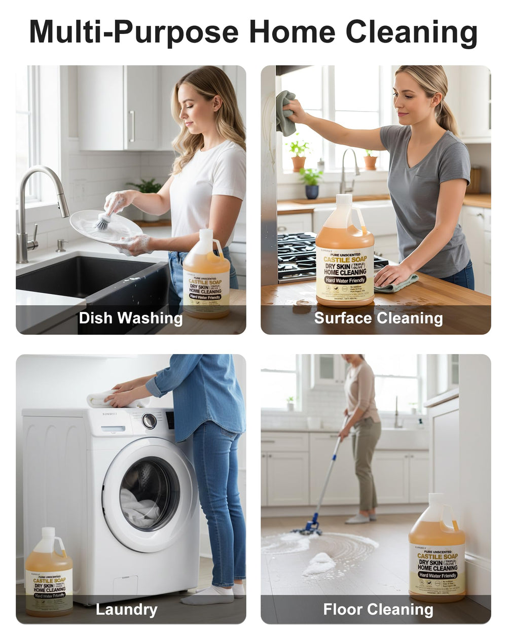 FLOWHYET hand washing in sink illustrating softening effect