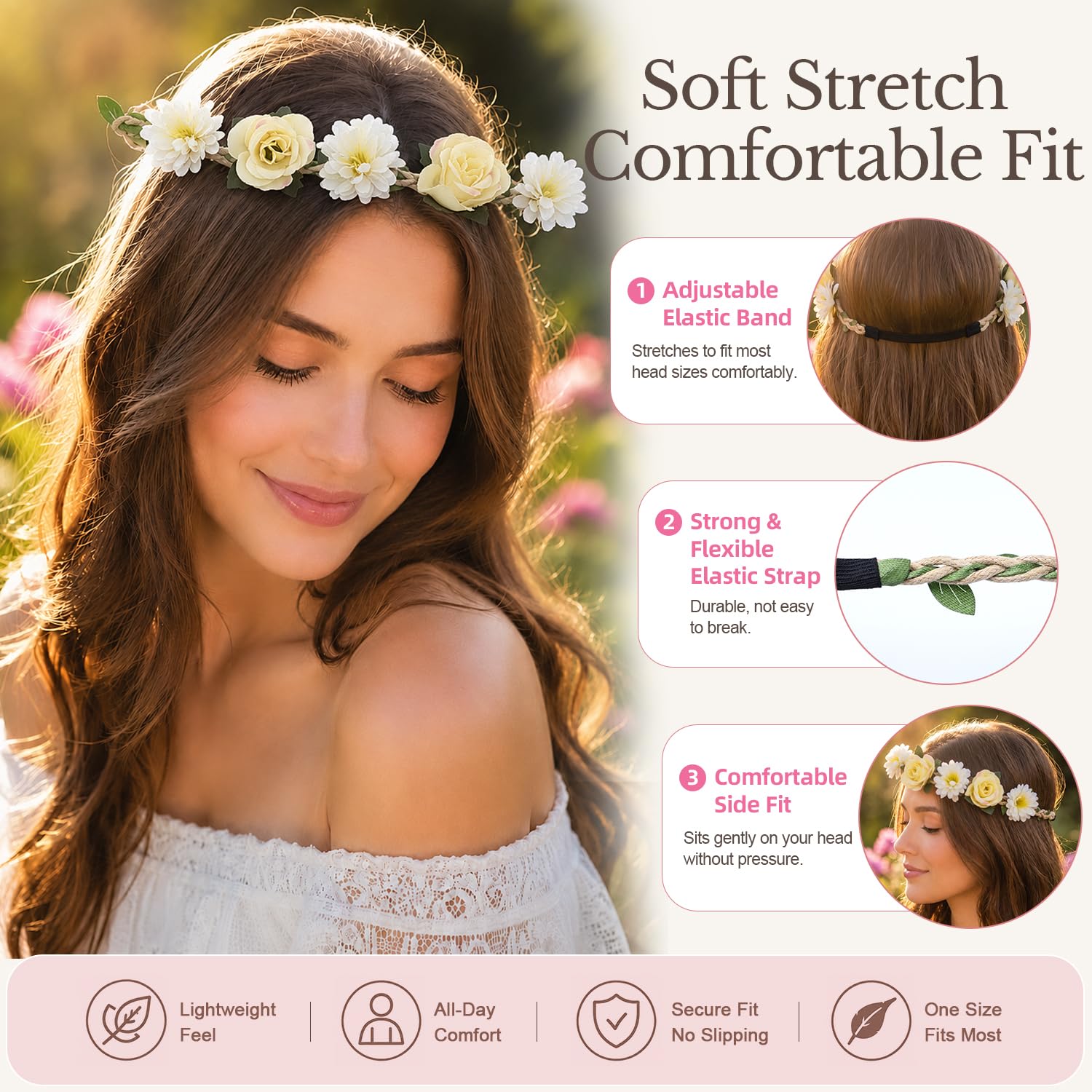 Flyouthe close-up of fabric petals highlighting realistic texture and color