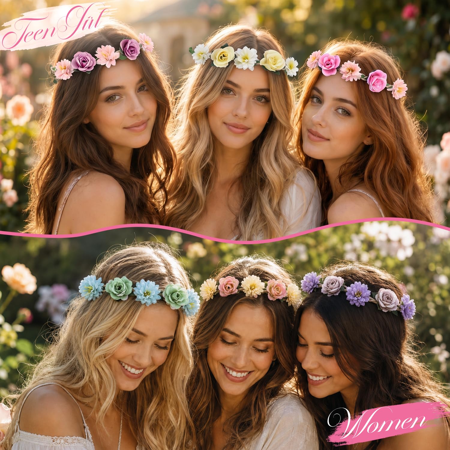 Flyouthe all six crown styles laid flat displaying color and style options