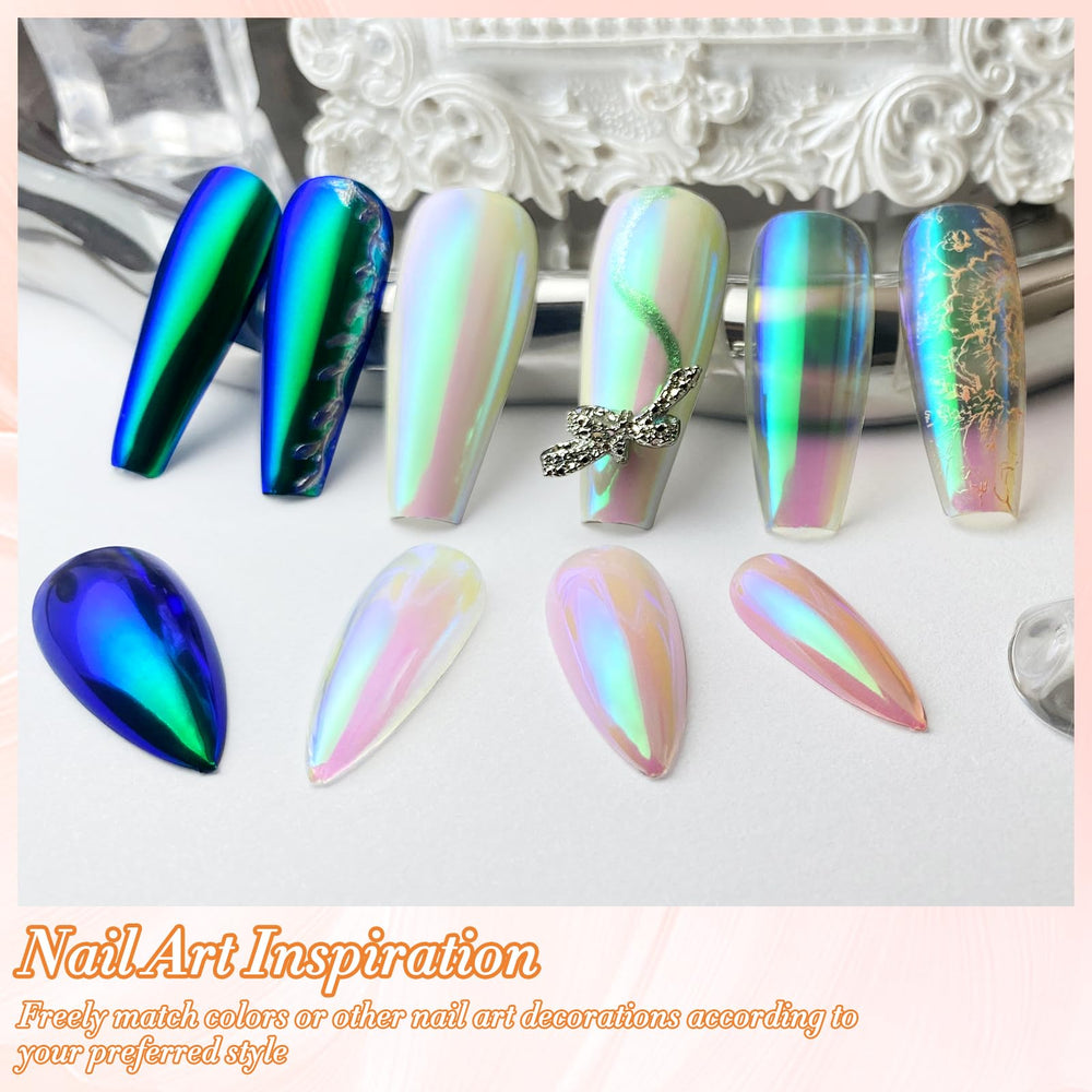 FNNZ pigment applied on white base showing delicate pearlescent shimmer