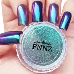 FNNZ jar front view showing Aurora Journey label and chrome powder benefit