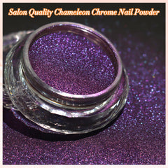 FNNZ powder applied on nail tip demonstrating quick color-shift and reflective benefit
