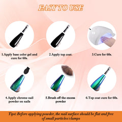 FNNZ finished manicure in lifestyle scene highlighting glossy mermaid effect
