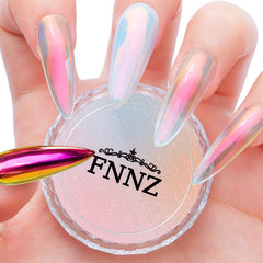 FNNZ Pink Sunset front packaging showing product and mirror finish benefit