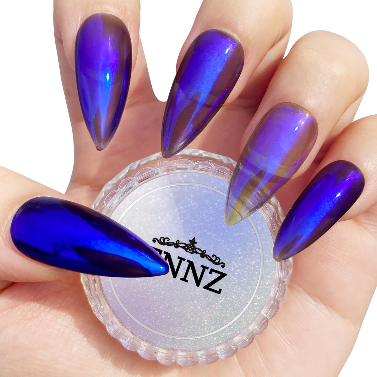 FNNZ jar front showing Unicorn Chrome label and compact packaging benefit