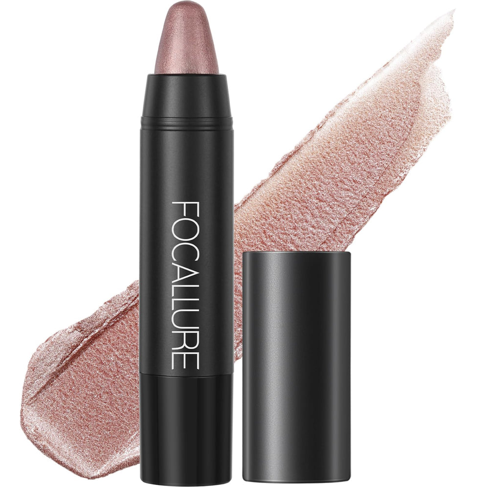 FOCALLURE front view of #27 Champagne crayon showing color and sleek packaging benefit portability