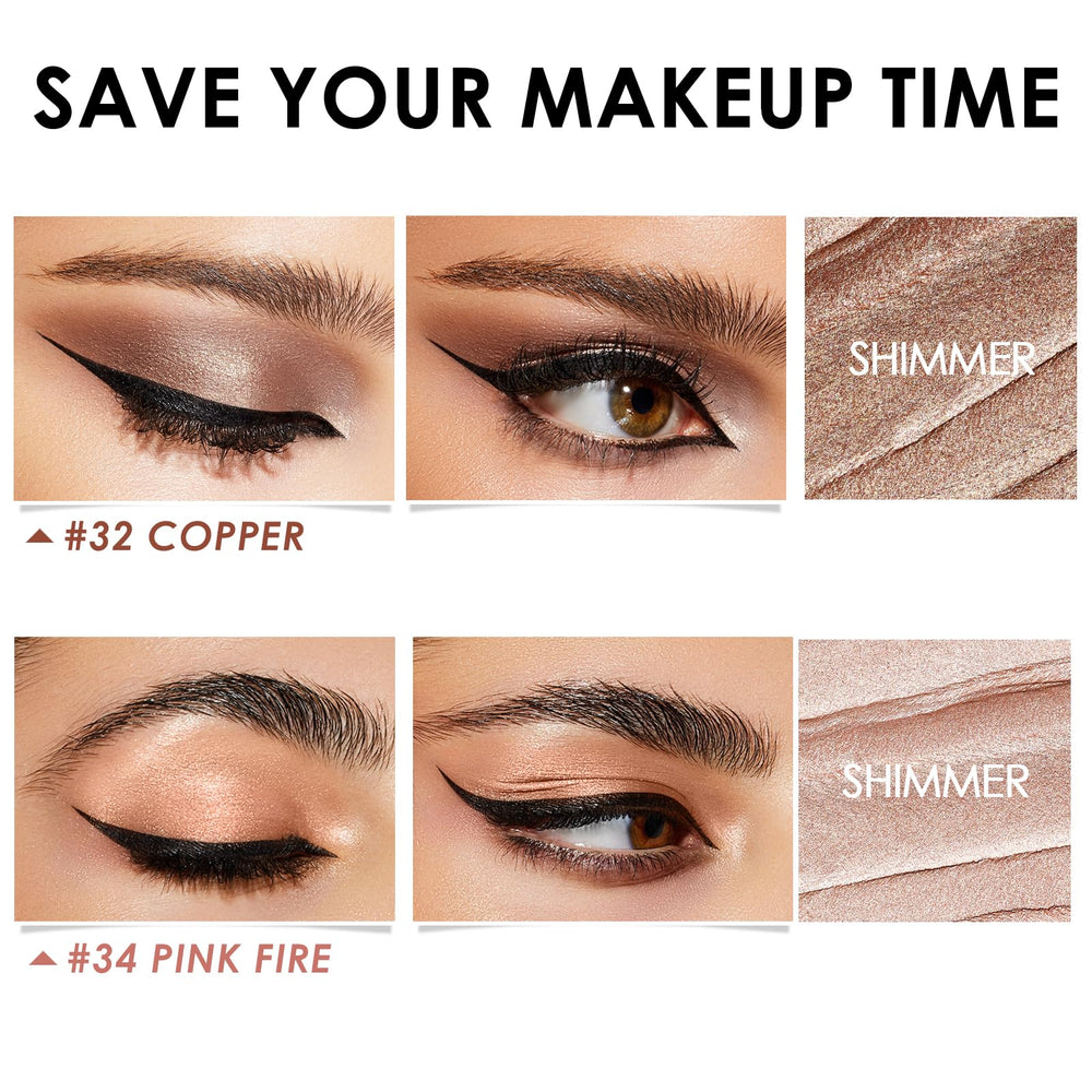 FOCALLURE demonstrating finger blending on lid for quick application and seamless finish benefit