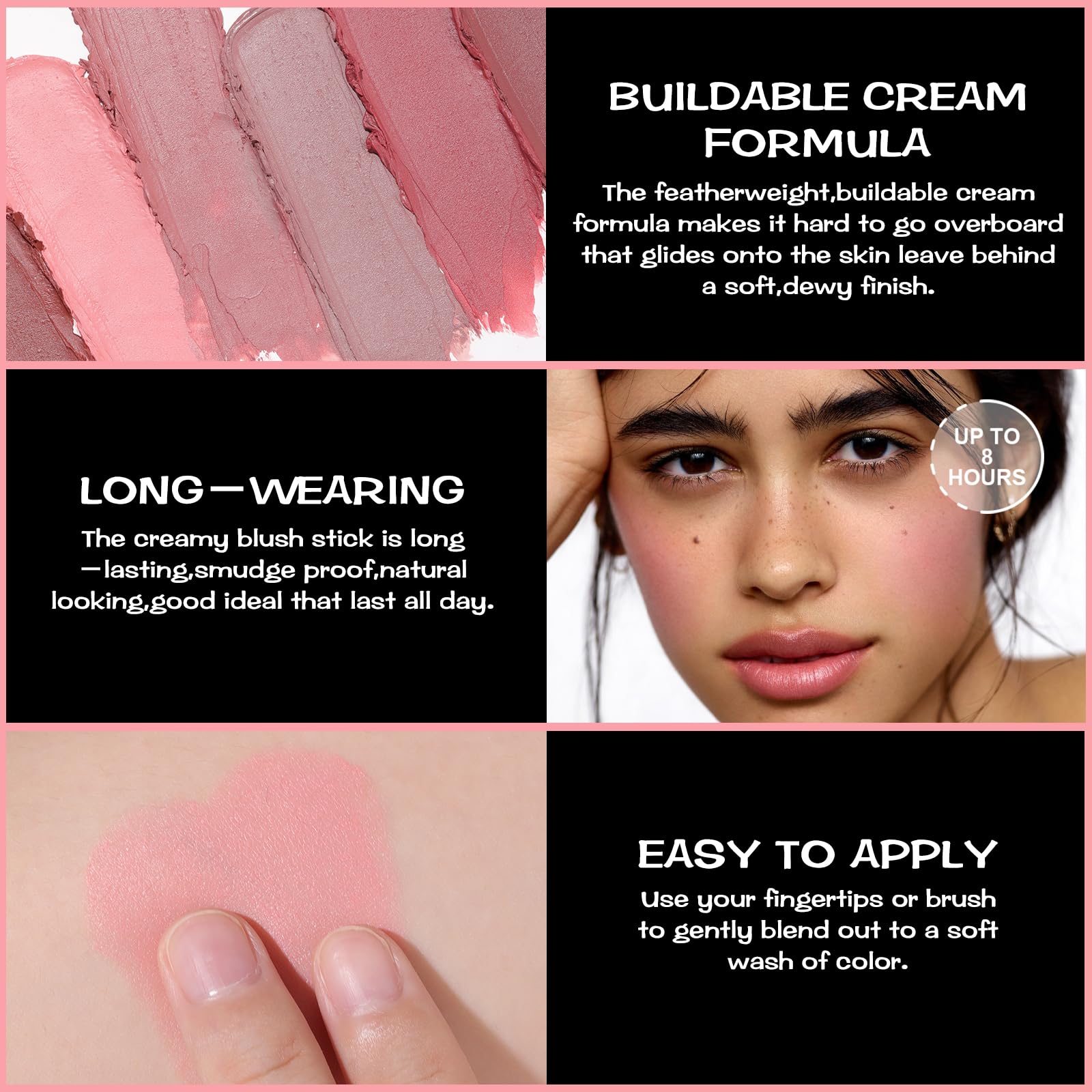 FOCALLURE baby pink close-up cap and label highlighting brand and product details