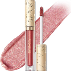 FOCALLURE metallic liquid lipstick front packaging showing shade and benefits