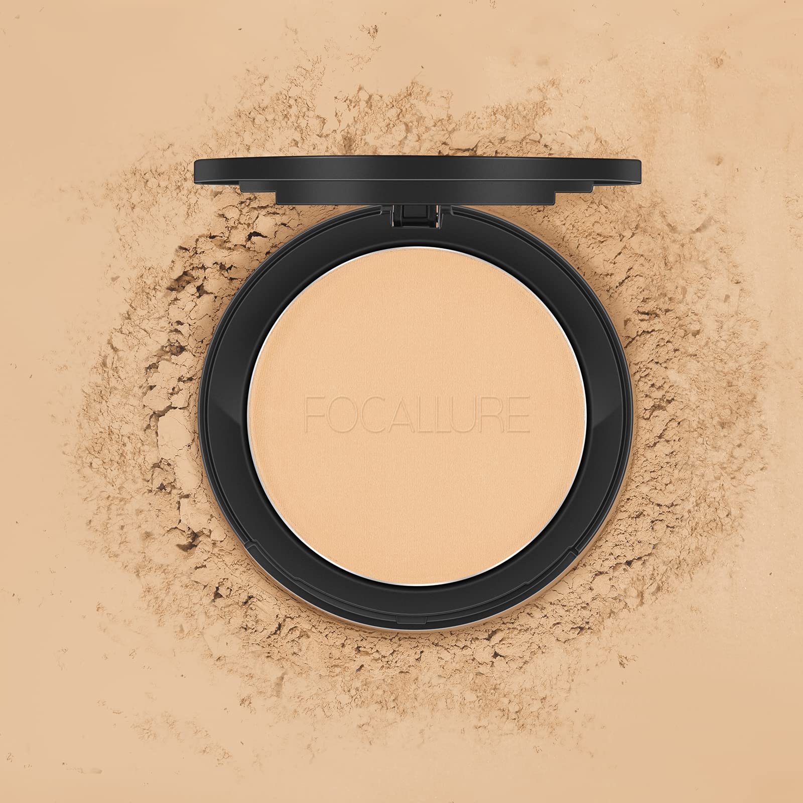 FOCALLURE before-and-after showing reduced shine and a long-lasting matte finish