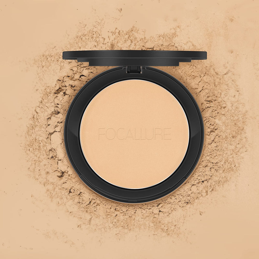 FOCALLURE before-and-after showing reduced shine and a long-lasting matte finish
