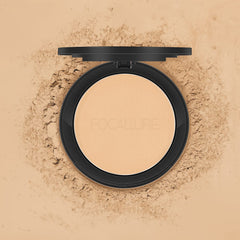 FOCALLURE before-and-after showing reduced shine and a long-lasting matte finish
