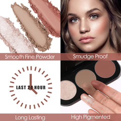 FOCALLURE blush texture swipe on skin for buildable color and soft finish