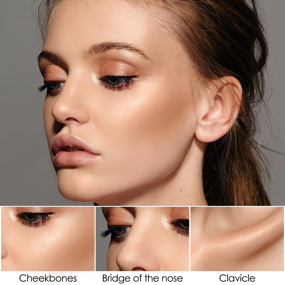 FOCALLURE bronzer and highlighter pens side by side showing shade contrast