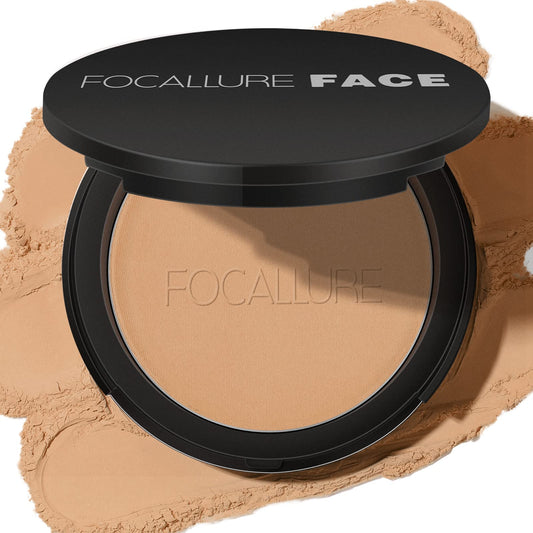 FOCALLURE compact front view showing slim design and nude shade for portability