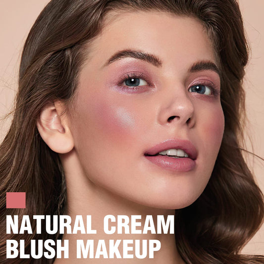 FOCALLURE creamy blush texture swipe on skin illustrating blendability and finish