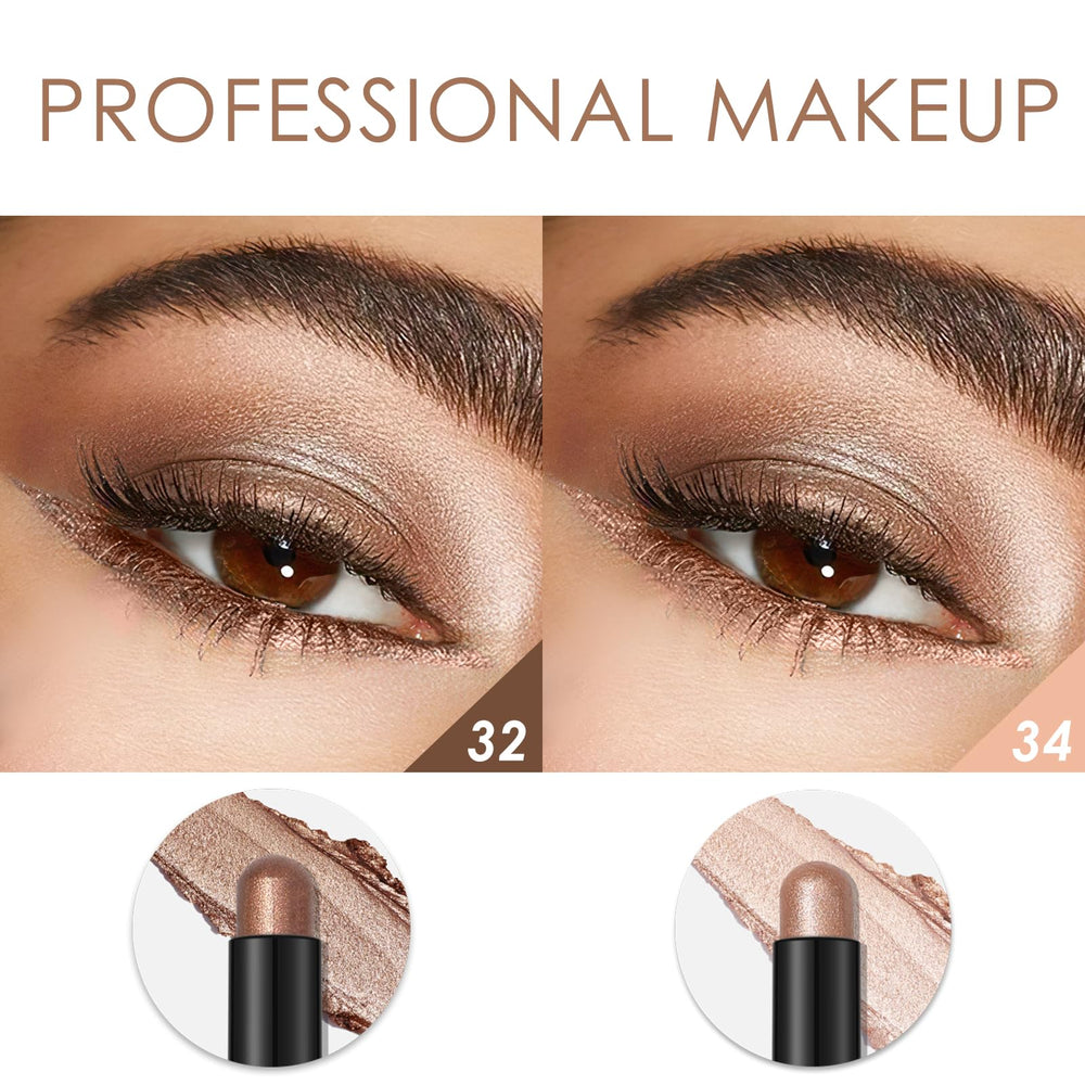 FOCALLURE before and after eye look showing intensified color payoff and long-lasting wear benefit