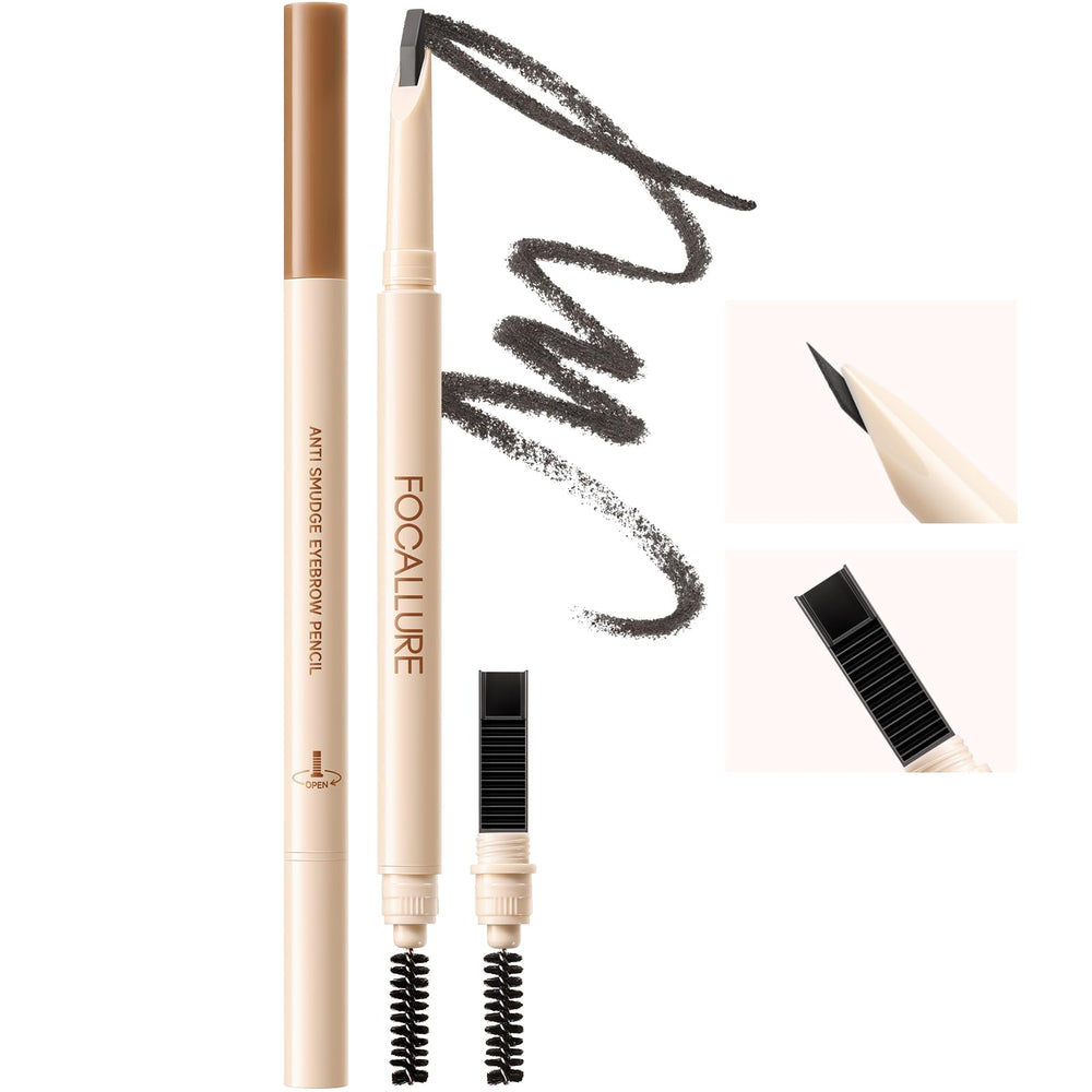 FOCALLURE eyebrow pencil front packaging showing pen and cap for neat storage