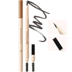 FOCALLURE eyebrow pencil front packaging showing pen and cap for neat storage