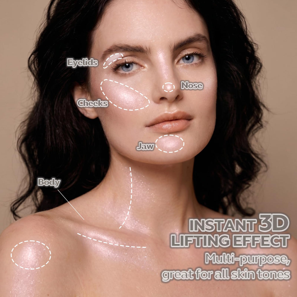 FOCALLURE brush applying product close-up for controlled, blendable highlight