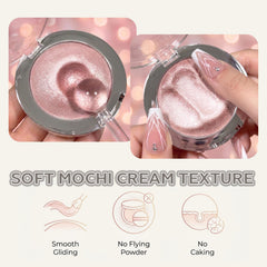 FOCALLURE open compact showing silky cream texture and pearl pigments for smooth blend