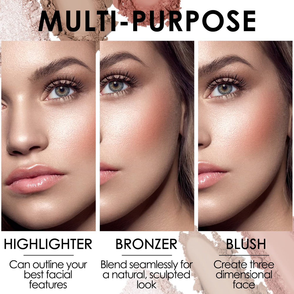 FOCALLURE highlighter sheen close view showing luminous glow on cheekbone
