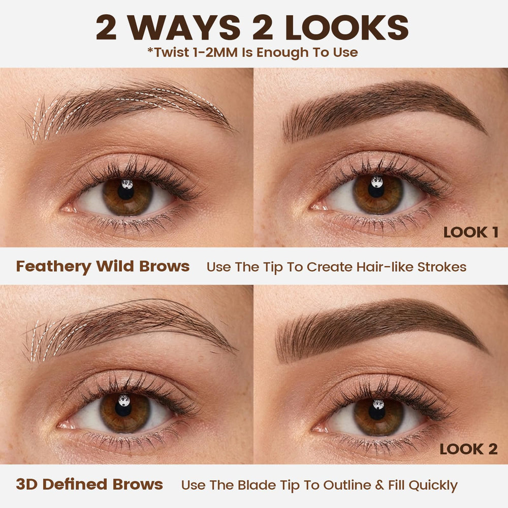 FOCALLURE eyebrow pen used in routine on model benefiting quick everyday grooming