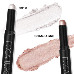 FOCALLURE model wearing twilight look showcasing multidimensional shimmer