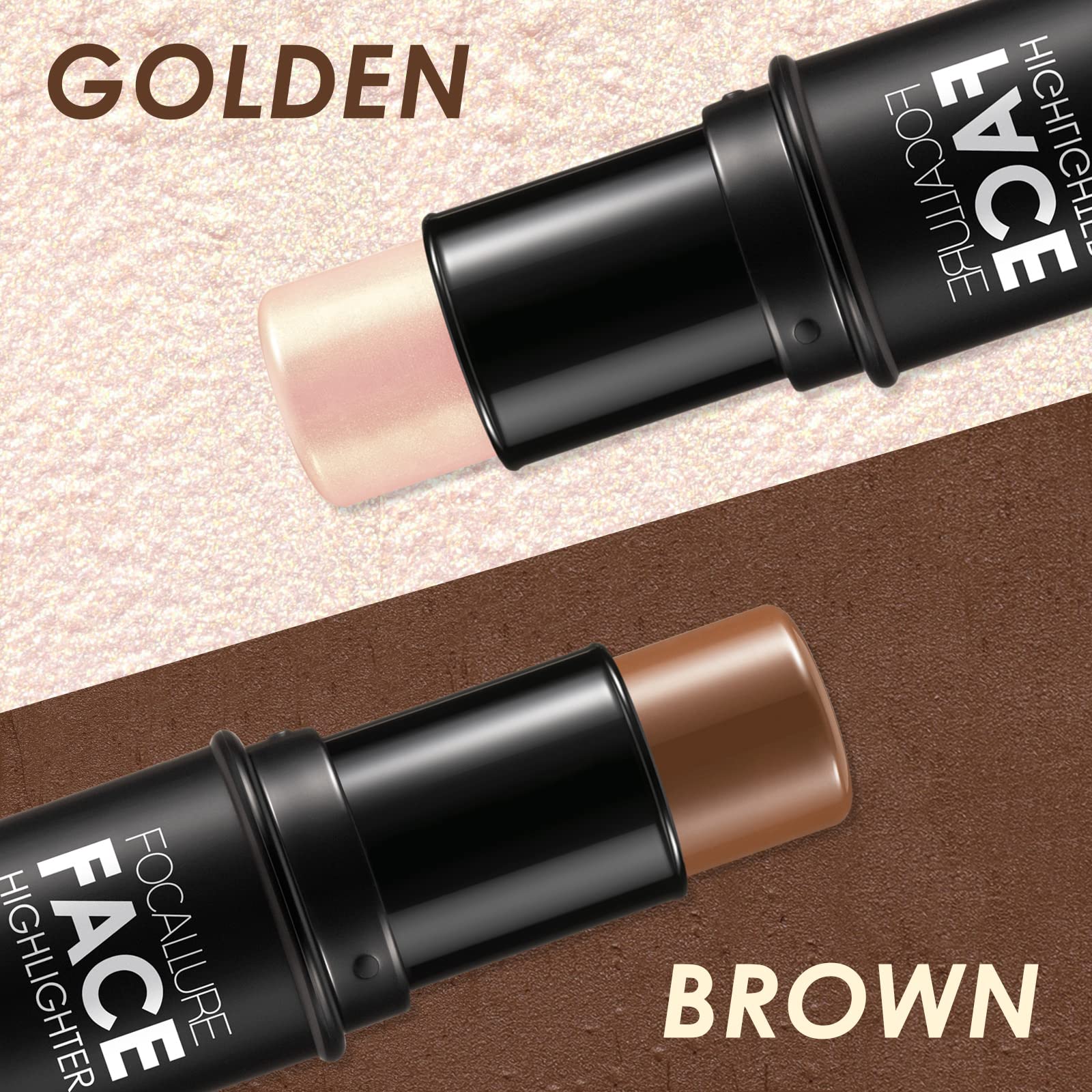 FOCALLURE sticks beside makeup bag showing portability and on-the-go touch-up benefit