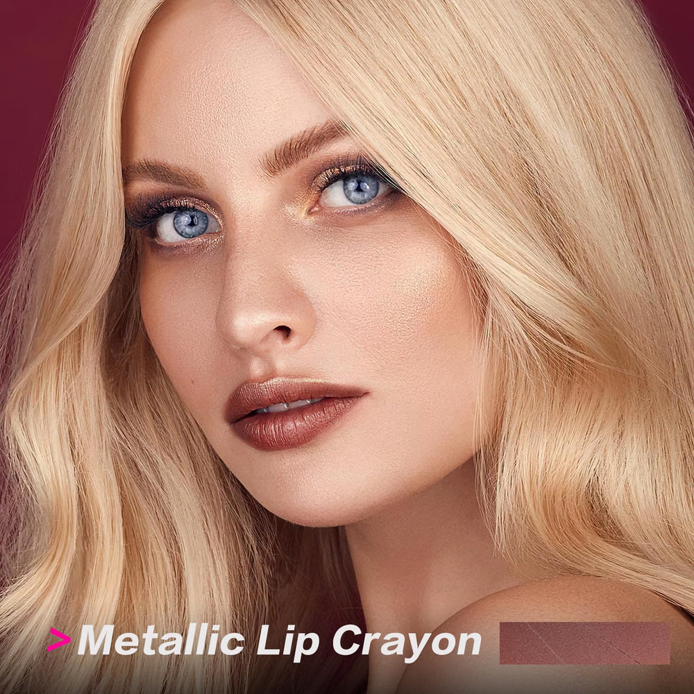 FOCALLURE lip crayon cap off texture showing creamy tip benefit: smooth application
