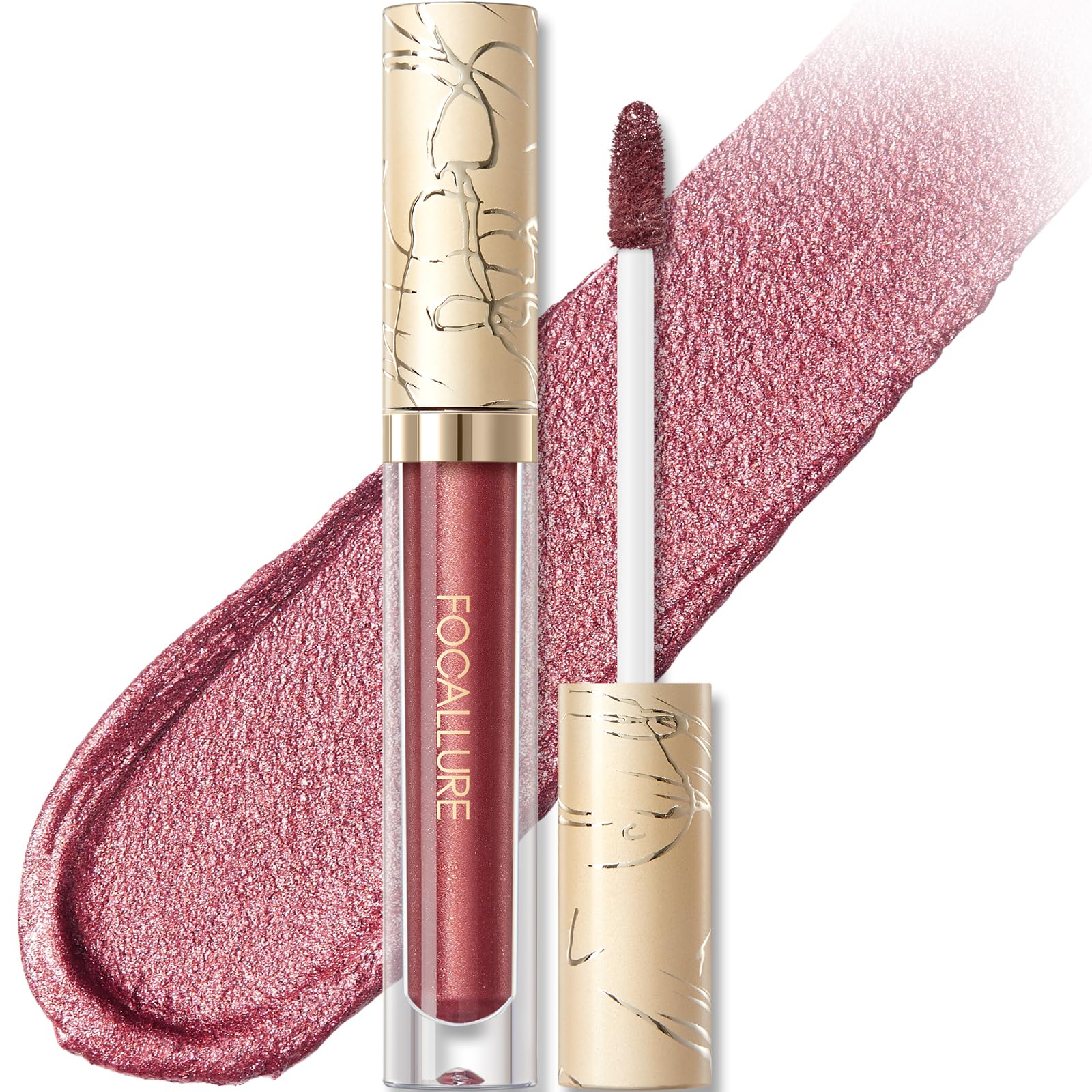 FOCALLURE metallic liquid lipstick front packaging showing shade and branding for easy selection
