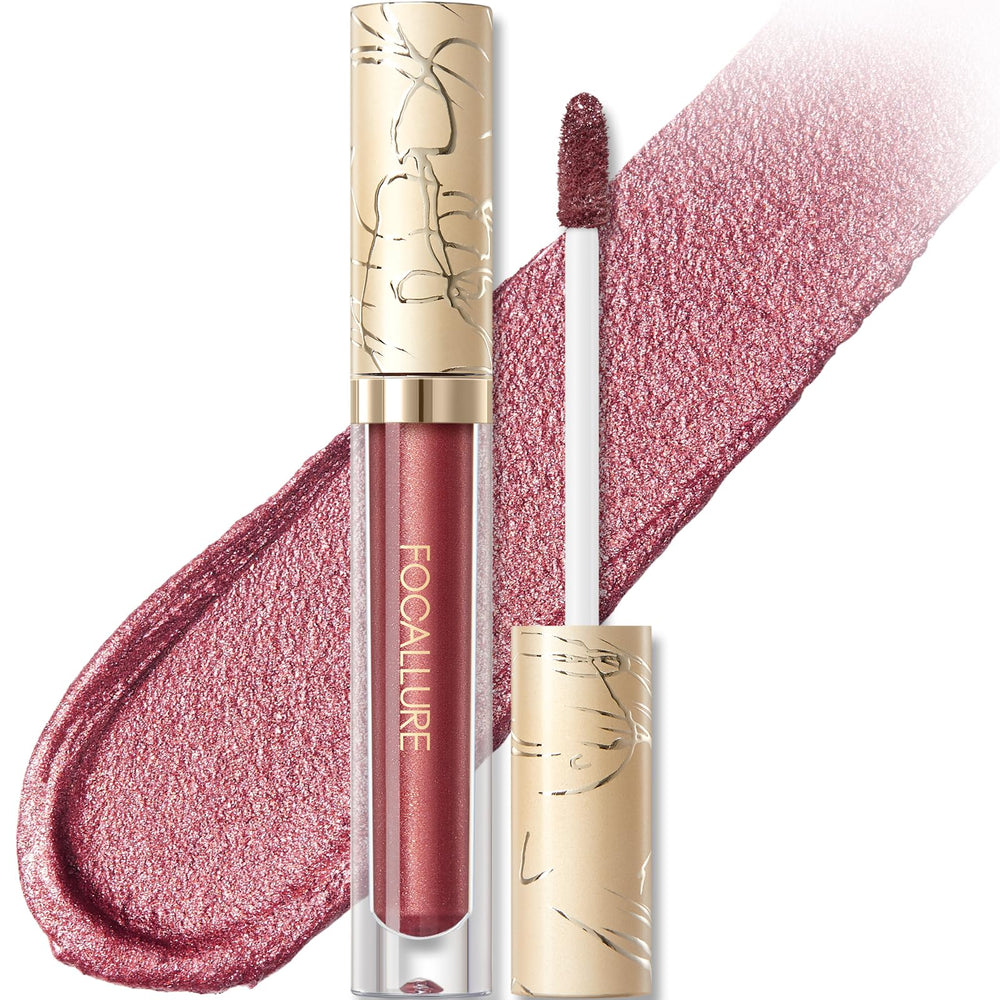 FOCALLURE metallic liquid lipstick front packaging showing shade and branding for easy selection