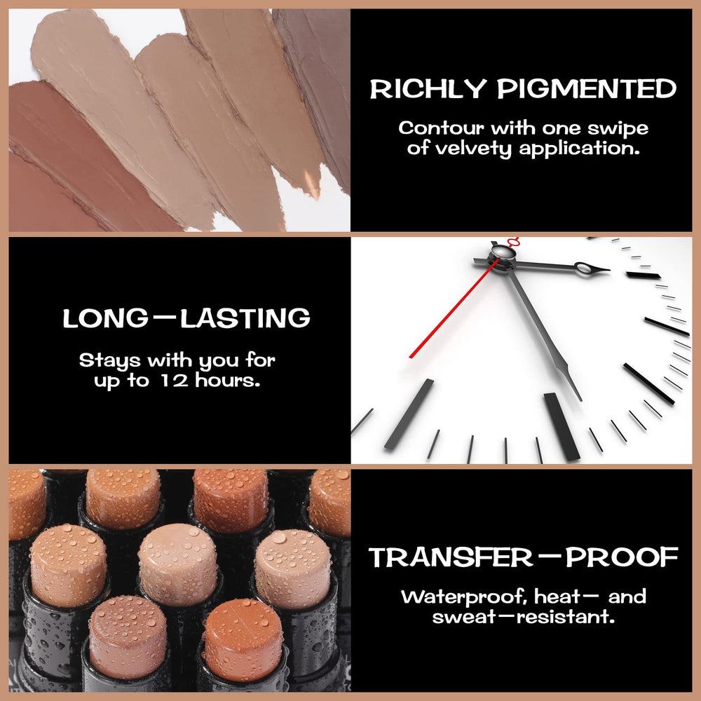 FOCALLURE MOCHA stick held in hand to show size and travel-ready convenience