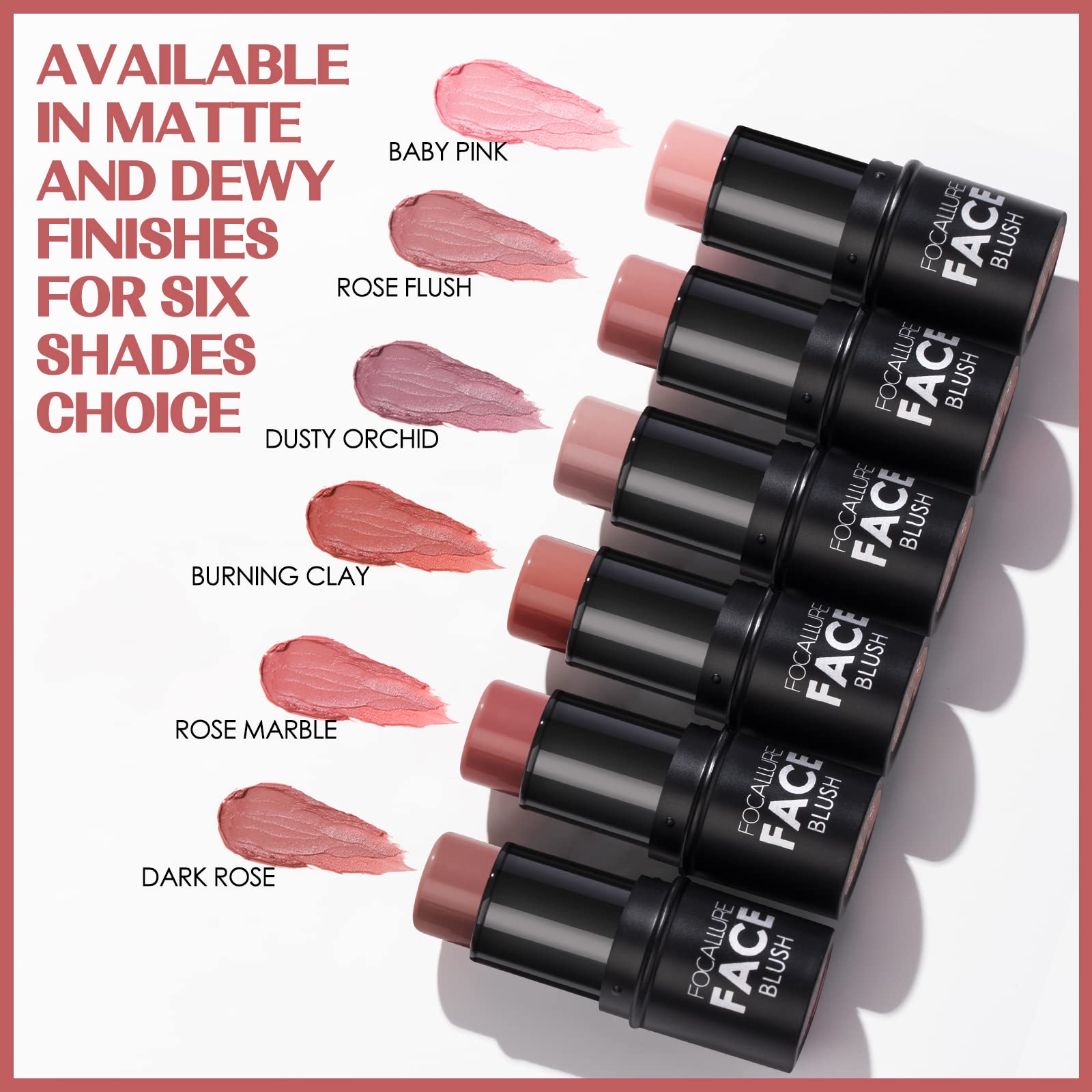 FOCALLURE multi-stick used on lips and eyelids demonstrating color coordination